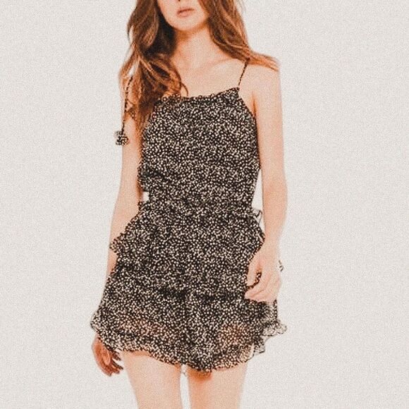 Misa Los Angeles Dresses & Skirts - Misa Los Angeles Helena Polka Dot romantic girly Mini Dress ✨ Y2K Goth Grunge XS